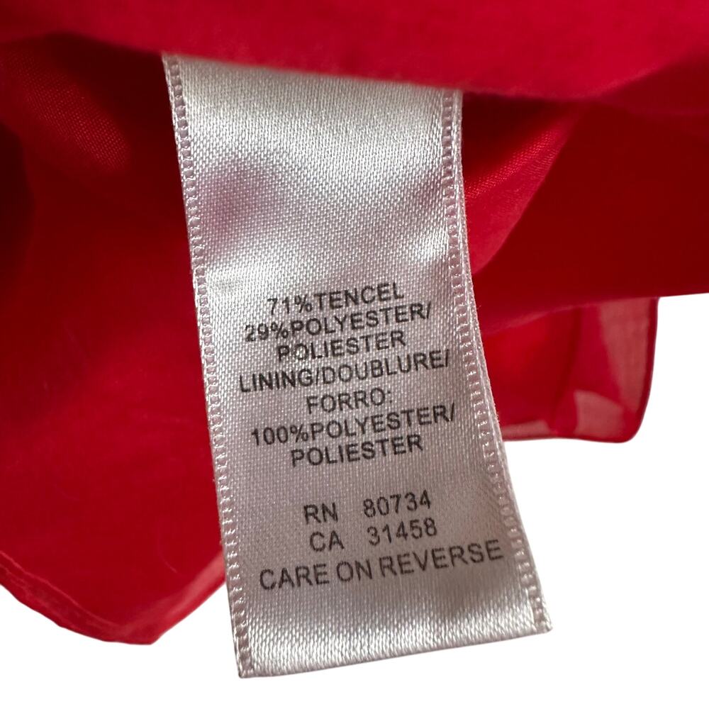 BCBGMaxazria Red Chiffon Blouse - Picture 4 of 7